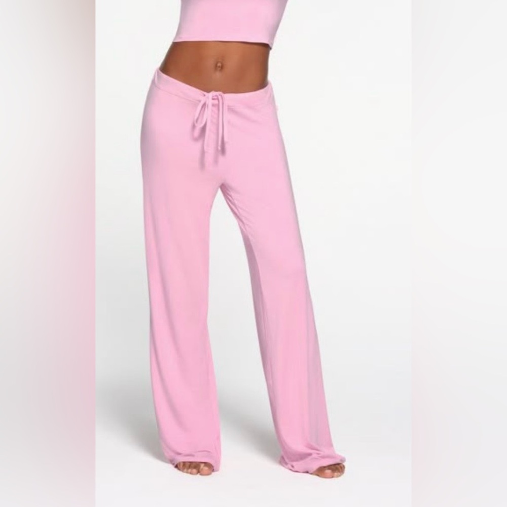 Skims sleep, straight leg pant - pink, xs